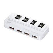 USB-HSL415W�@�T�����T�v���C �ʃX�C�b�`�t��4�|�[�gUSB2.0�n�u�@�z���C�g