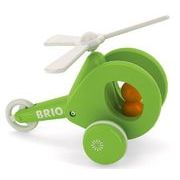 ひもを引っ張ると、プロペラがゆらりと回転！BRIOの新しい木製玩具”プルトイ ヘリコプター”！