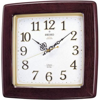 SEIKO セイコー 掛時計 チャイム&ストライク  報時時計 木枠 オーク材 茶