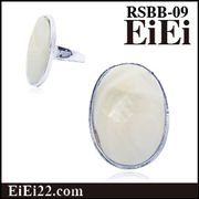 ホワイトシェルリング ファッション指輪 リング デザインリング RSBB-09