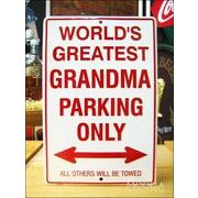 アメリカンブリキ看板 世界的おばあさん 専用駐車場