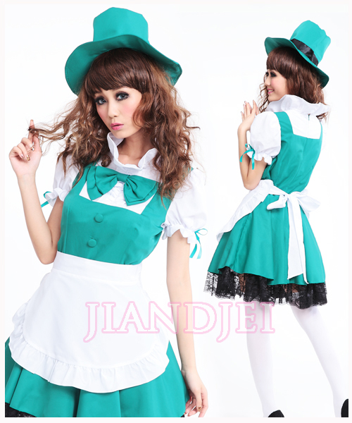 【即納】 帽子付メイドさんコスプレ 家政婦コスプレ ハロウィンクリスマスコスチューム