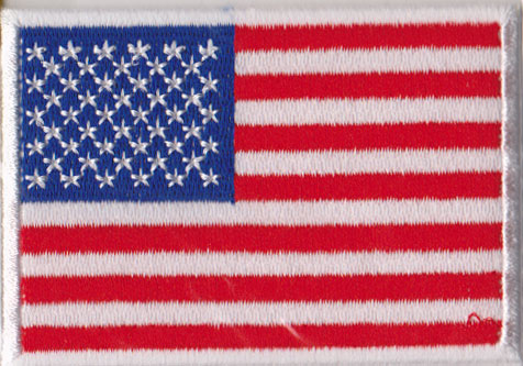 輸入ワッペン　アメリカ国旗　Mサイズ