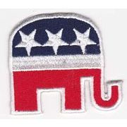 輸入ワッペン　アメリカ　共和党のシンボル（ゾウ）