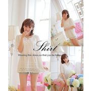 Girls Fashion 【即納】半袖ブラウス ホワイト ven-1045659 ブラウス