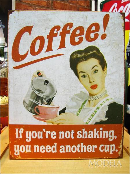 アメリカンブリキ看板 コーヒー/Coffee 震え