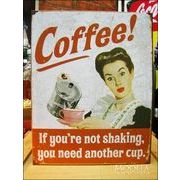 アメリカンブリキ看板 コーヒー/Coffee 震え