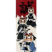 【ご紹介します！安心の日本製！人気の手ぬぐい！福まねき猫シリーズ　～最新作！！～　】サムライ
