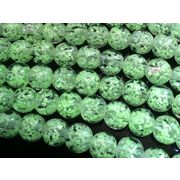 【丸ビーズ】ガラスビーズ とんぼ玉 (夜光) 8mm