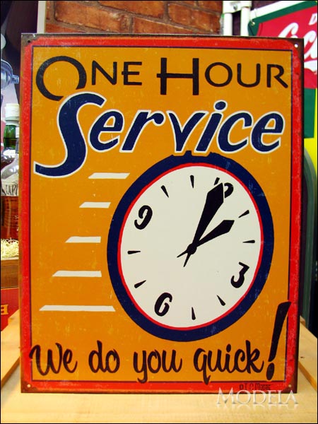 アメリカンブリキ看板 One Hour Service