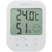 ドリテック デジタル温湿度計「オプシス」ホワイトO-230
