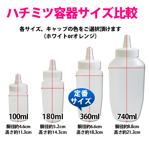 はちみつ容器180ml│業務用ローションや調味料の小分け詰め替え用ハチミツ容器（蜂蜜容器） 株式会社 ファン  問屋・仕入れ・卸・卸売の専門【仕入れならNETSEA】