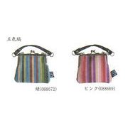 【新登場！安心の日本製！彩りが美しい帆布製の雑貨！2.5角小銭入れ】五色縞