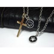 ユニセックス・スターパーツネックレス・十字架・星