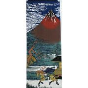 福まねき猫_赤富士　日本手ぬぐい