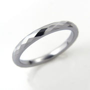 【価格改定】タングステン2mm幅 2列カットリング シルバー