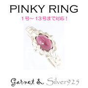 リング-7 / 1199-2232 ◆ Silver925 シルバー ピンキーリング  ガーネット