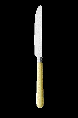 高桑金属 日本製 Japan パステルカトラリー イエロー デザートナイフ 401017