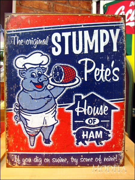アメリカンブリキ看板 ハム Stumpy Pete's Ham