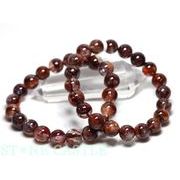 ☆高品質☆【ブレスレット】ブラッドオーラクォーツ (5A) (レインボー付) (約9.5～10mm)