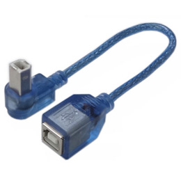 変換名人 USB BtypeL型ケーブル延長20(上L) USBB-CA20UL