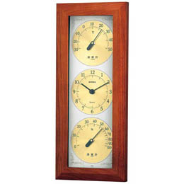 EMPEX 掛け時計 ウェザータイム 温度・時計・湿度計 TM-726