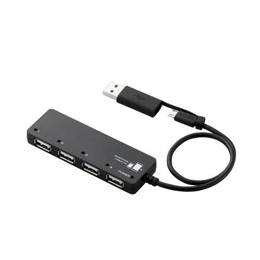 エレコム　タブレットPC/スマートフォン用USBハブ　U2HS-MB02-4BBK