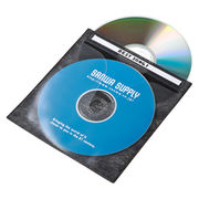 サンワサプライ　DVD・CD不織布ケース(ブラック)　FCD-FN100BKN