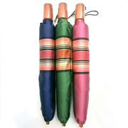 【折りたたみ傘】【日本製】甲州産先染朱子格子日本製2段式折畳傘