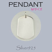 ペンダント-1 / 4102-391  ◆ Silver925 シルバー ペンダント ドッグタグ プレート (M)
