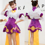 【即日出荷】白紫　スカート アイドル風  コスプレ衣装 【7807】