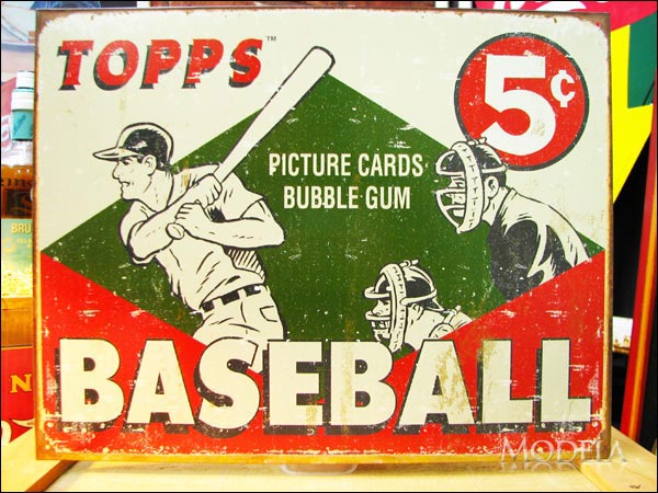 アメリカンブリキ看板 TOPPS 1955 ベースボール