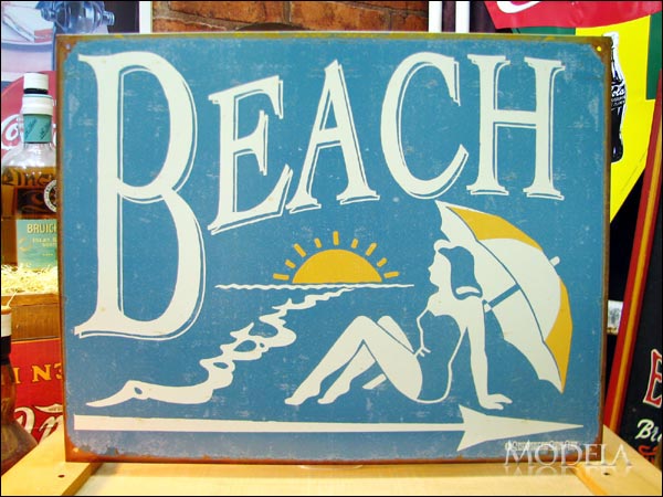 アメリカンブリキ看板 Sign Art BEACH
