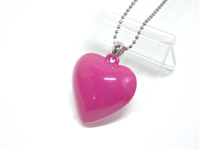 ふっくらハートのネックレス・赤・ピンク | 卸売・ 問屋・仕入れ