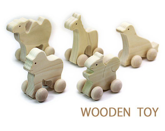 《sale》 WOODEN TOY 森の動物園・木のおもちゃ全6タイプ
