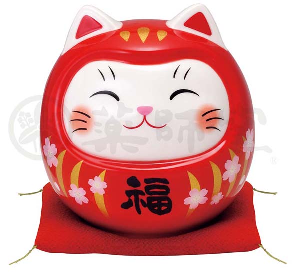 貯金箱(置物) 陶製 猫