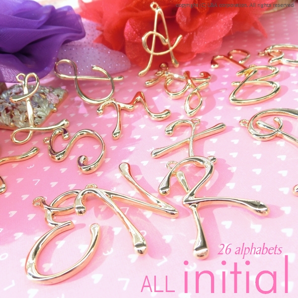 ★L&A original parts★アルファベット★全26item&&★K16GPチャーム♪128 “Dear initial”
