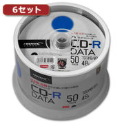 【6セット】HI DISC CD-R(データ用)高品質 50枚入 TYCR80YP50SP