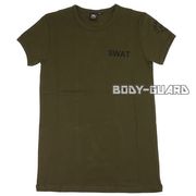 SWAT　半袖Tシャツ　バックプリントあり　カーキ　L