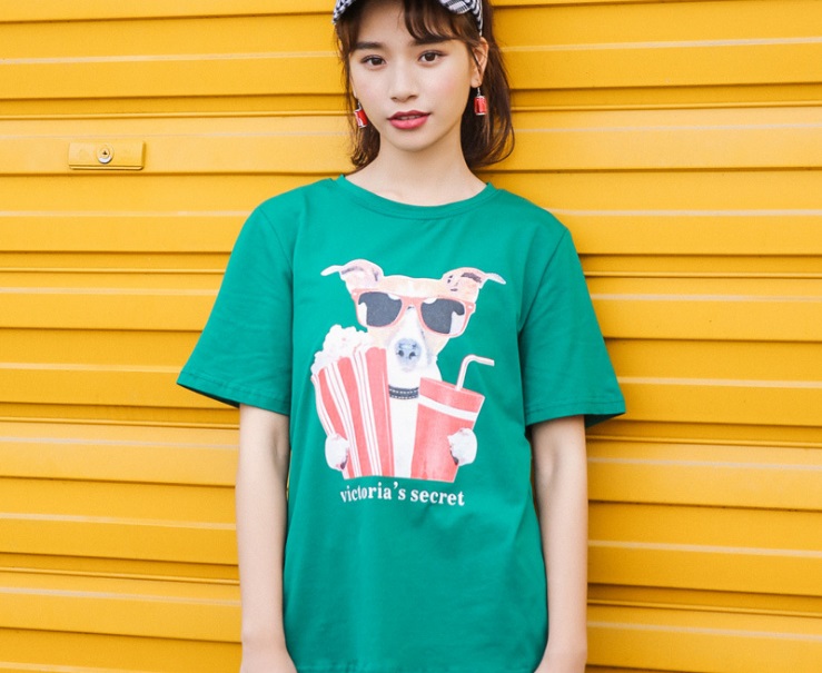 レディース トップス Tシャツ Tシャツ 半袖 シャツ プリントt ロゴt 英字 ゆったり 韓国風 春夏 可愛い アパレル 株式会社 シーネック 問屋 仕入れ 卸 卸売の専門 仕入れならnetsea