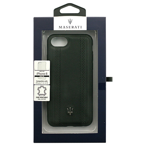 MASERATI 公式ライセンス品 iPhone8/7/6s/6専用 本革バックカバー M