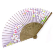 ＜ファッション雑貨＞＜和雑貨・和土産＞高級シルク扇子　胡蝶蘭　No.504-703