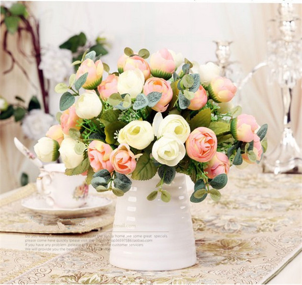 造花  ツバキの花　室内飾り  シルクフラワー 結婚式 花材 　誕生日祝い　フェイク　鉢植えアレンジ