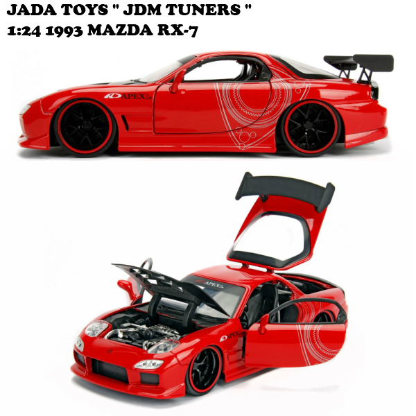 JADATOYS 1:24 JDM TUNERS 1993 MAZDA RX-7 ミニカー【2台セット