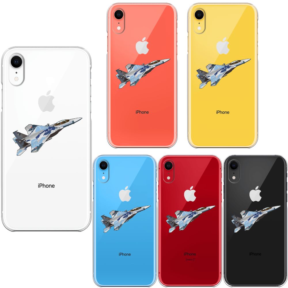 iPhoneXR ワイヤレス充電対応 ハード クリアケース 航空自衛隊 戦闘機 F-15J アグレッサー 5