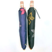 【日本製】【雨傘】【折りたたみ傘】日本製甲州産ジャガードホグシ織カエデ柄軽量折畳傘