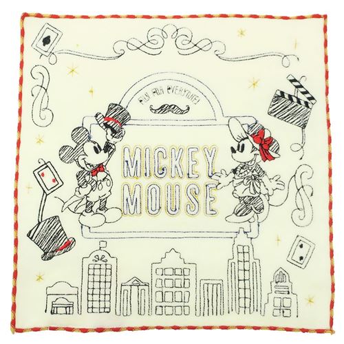 【ハンドタオル】ミッキー&ミニー 刺繍ハンドタオル/ロングアイランド