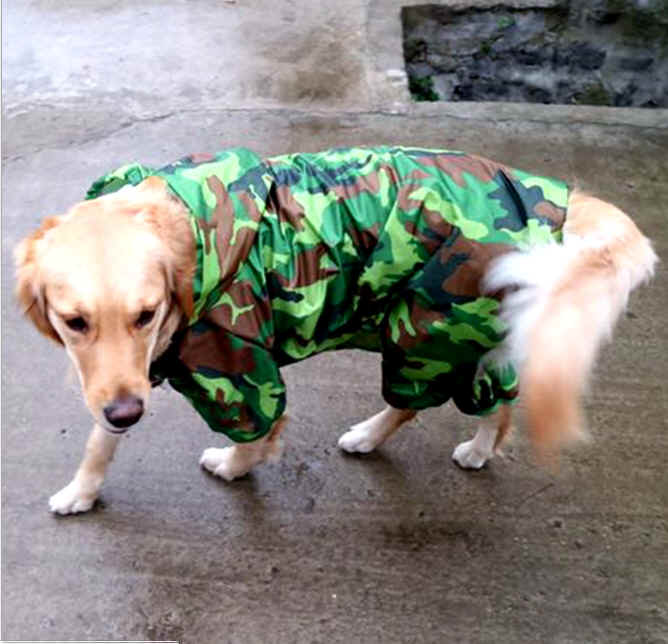 超大型犬 　迷彩　 レインコート 　大きいサイズ犬服  ペットの大変身 犬服  ペット用品