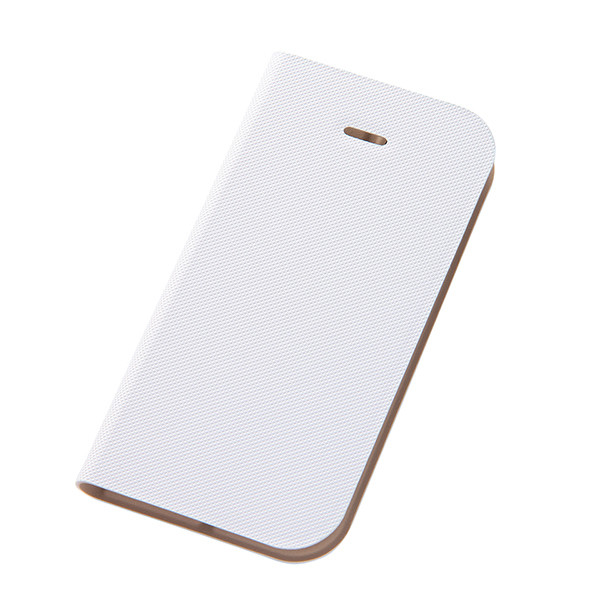iPhone5/iPhone5s/スマホケースブックカバータイプ ポケットスリム ホワイト
