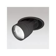 LEDダウンスポットライト M形 φ100 JR12V-50W形 高効率形 スプレッド配光 連続調光 ブラック 電球色 3000K
